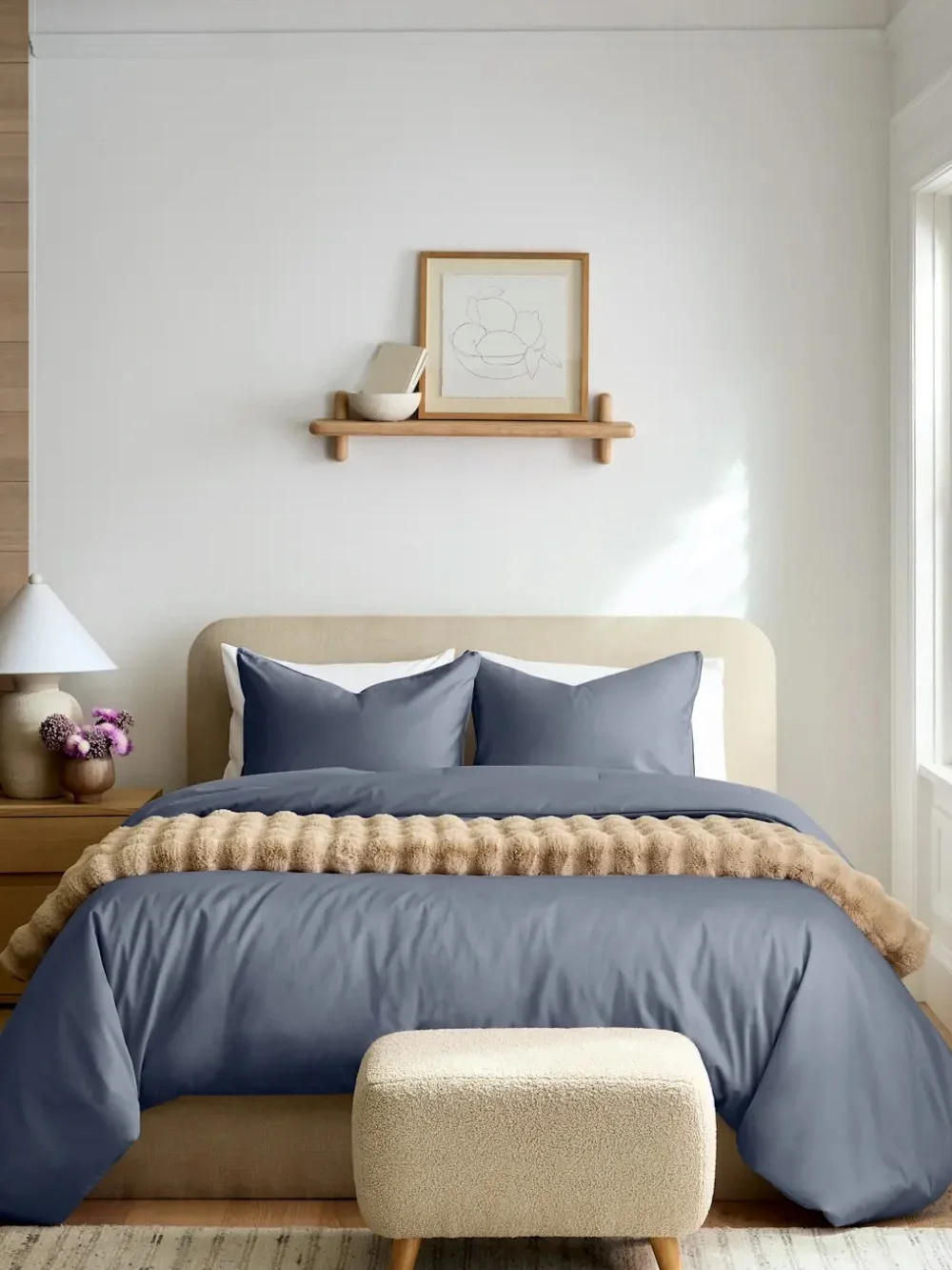 Quince Organic Sateen Comforter in Mineral